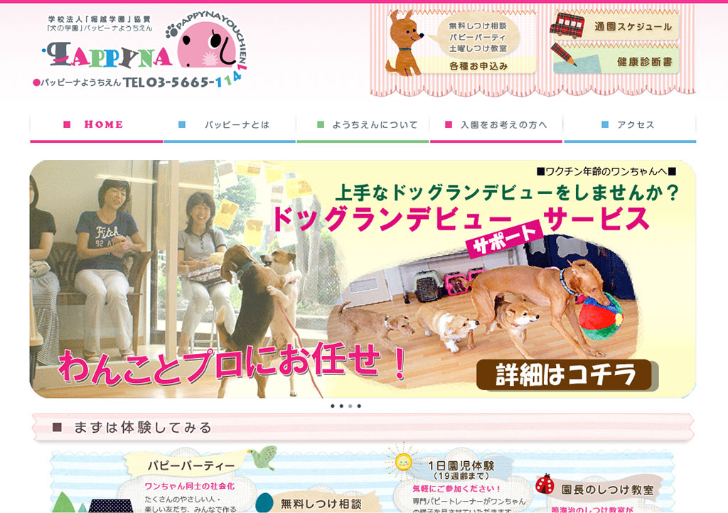 パッピーナようちえん サイトイメージ